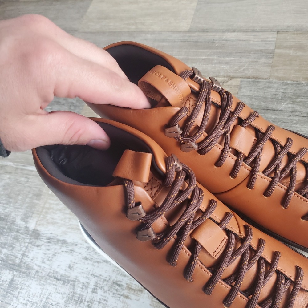 Wolf & Shepherd Crossover Hiker Mens Hiking Boots Sz 11 M Brown Leather Lace Up - Picture 3 of 13